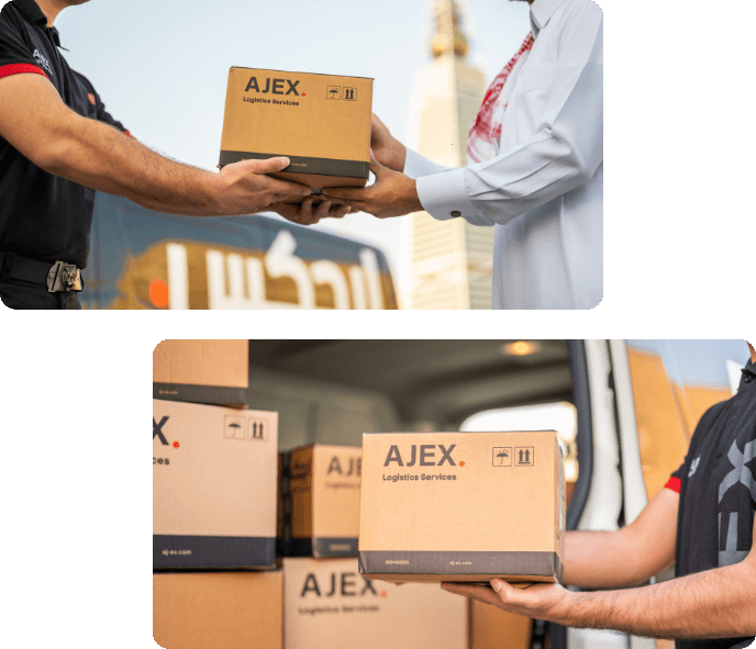 Collage of AJEX boxes